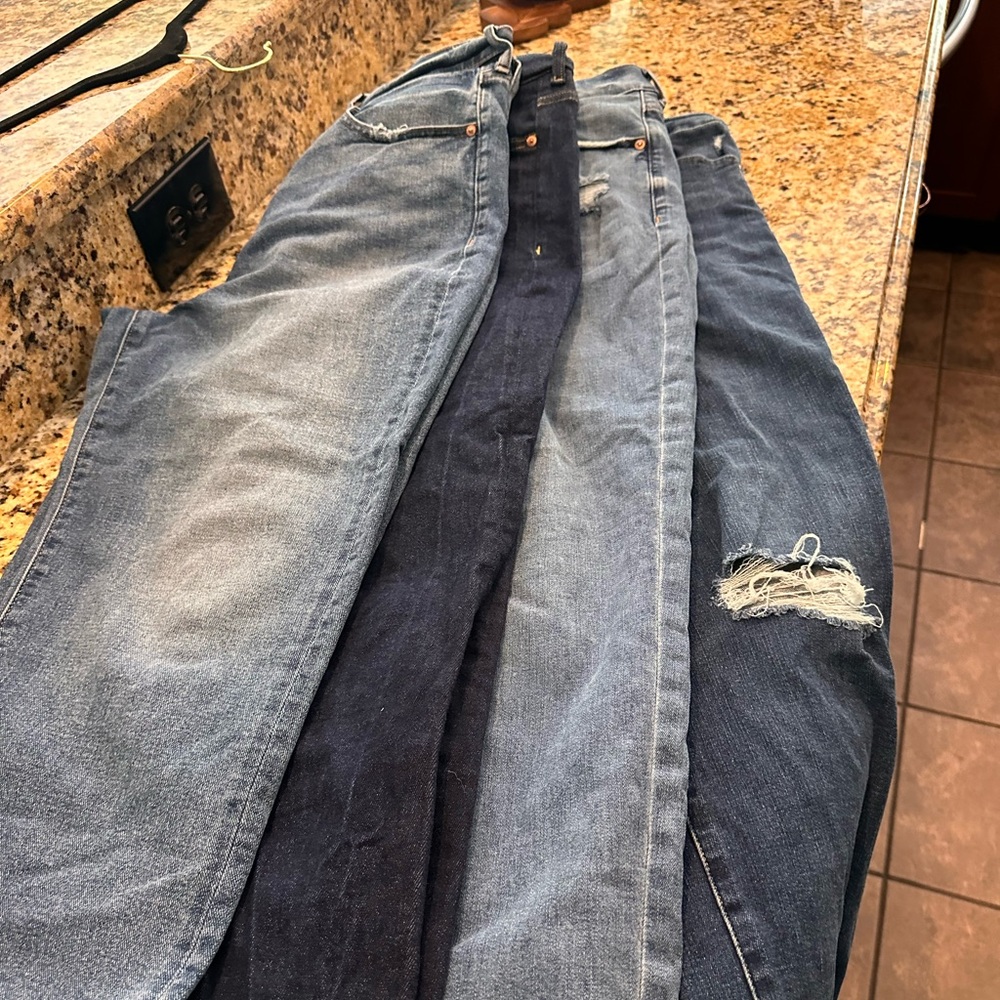 Four pairs of Express Jeans